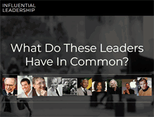 Tablet Screenshot of influentialleadership.com